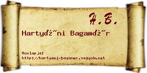 Hartyáni Bagamér névjegykártya